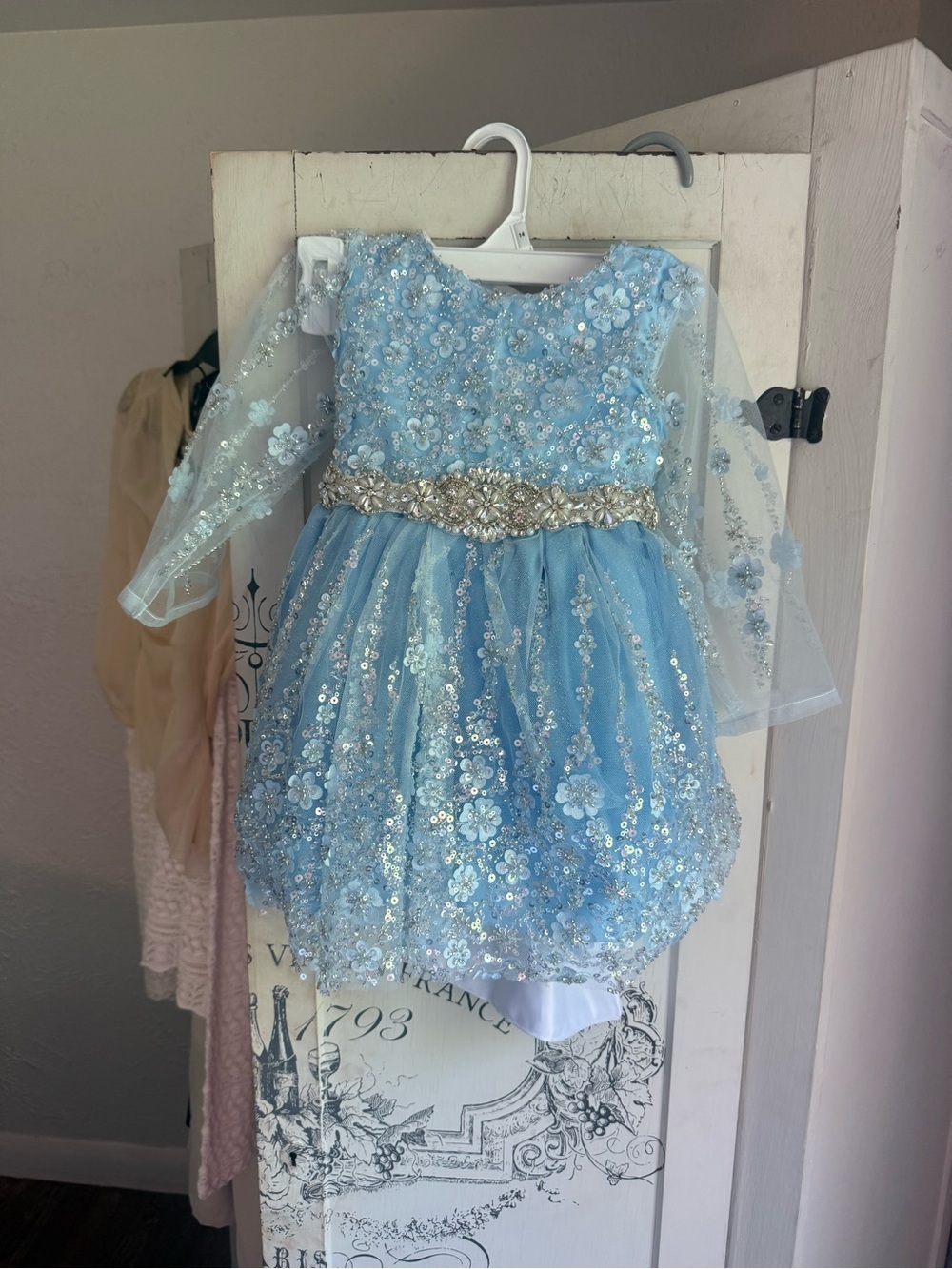 Absolutely Stunning!!! Handmade Toddler “Frozen” inspired Glacier Dress